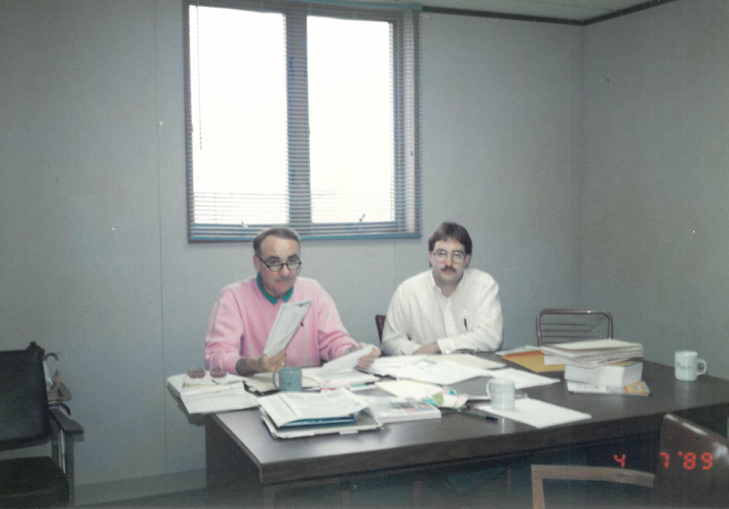 Bob Barger (left) in 1989