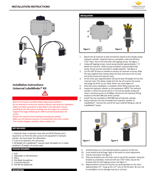 Universal Installation Instructions